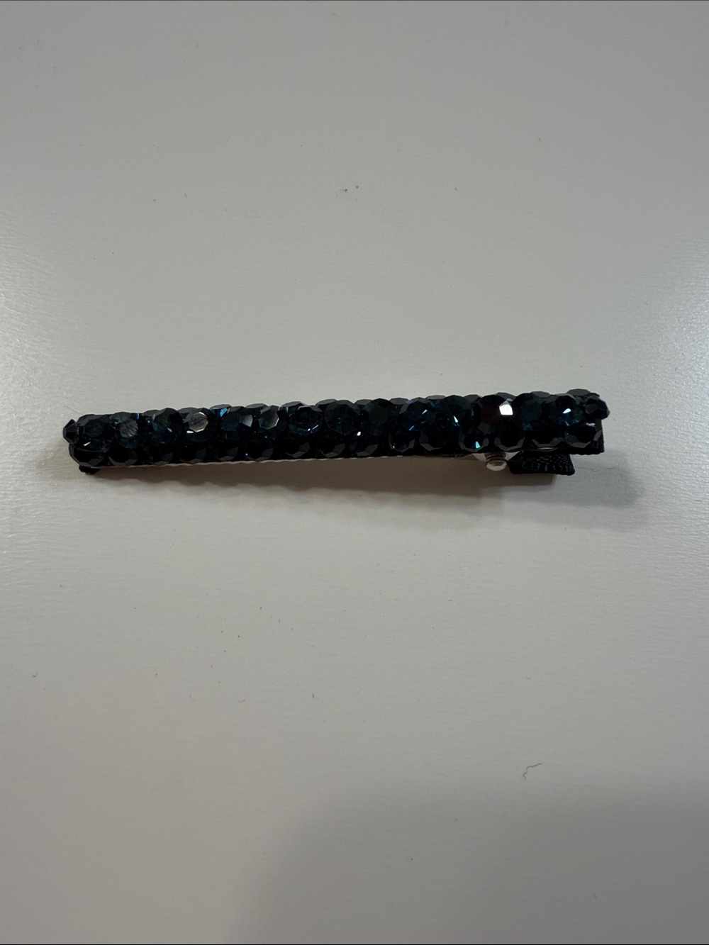 Black Crystal Embellished Hair Barrette